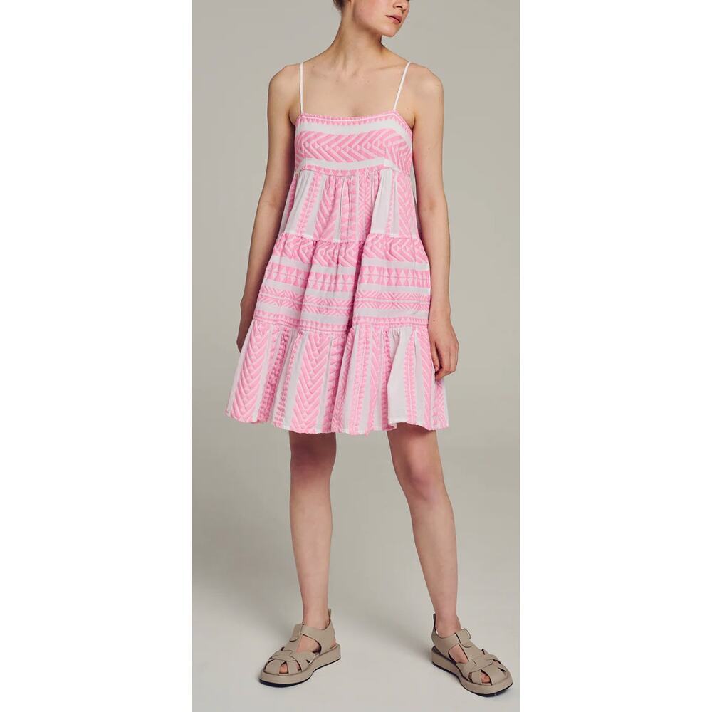 Devotion TWINS Pink and White Striped Mini Dress
